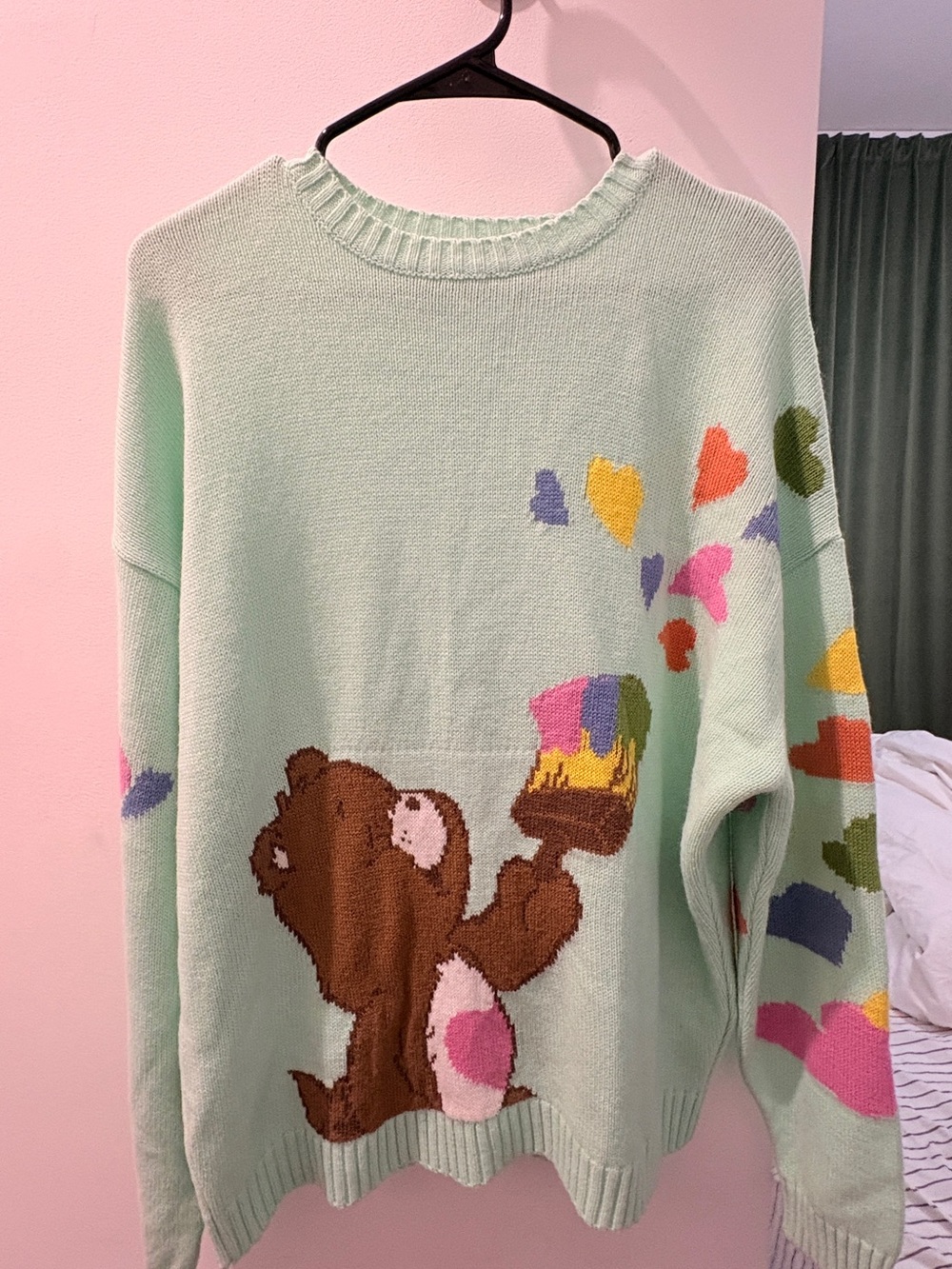 Oversized Care Bear Knit Sweater